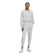 Women's Studio Lounge 7/8 Length Fleece Onesie, Light Grey Heather, XL Women's Studio Lounge 7/8 Length Fleece Onesie, Light Grey Heather, XL