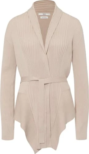 Women's Style Alia Fine Rib Knit Cardigan Sweater, Light Sand, 22
