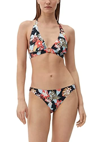Women's Suki-10 Bikini Top, Floral Print Black, 34 / A