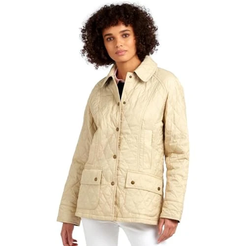 Women's Summer Beadnell Quilted Jacket, Pearl, EU16/US12, White, 16