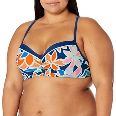 Women's Summer Camo Swimsuit Separates Bottoms, Navy Racer Back Bikini Top, X-Large Women's Summer Camo Swimsuit Separates Bottoms, Navy Racer Back Bikini Top, X-Large