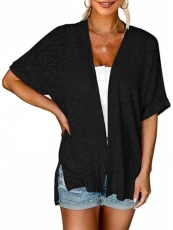 Women's Summer Lightweight Cardigan Short Sleeve Open Front Casual Loose Cover Ups, Black, XX-Large Women's Summer Lightweight Cardigan Short Sleeve Open Front Casual Loose Cover Ups, Black, XX-Large