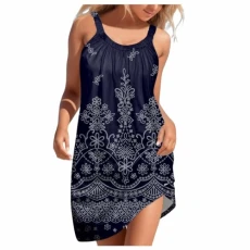 Womens Summer Maxi Dress Boho Floral Cocktail Midi Polka Dot Wrap Dresses V Neck Casual Party Bohemian Flowy Long Dress for Ladies Wrap Dresses for Women UK Sunflower Dress 14 Black wrap Skirt