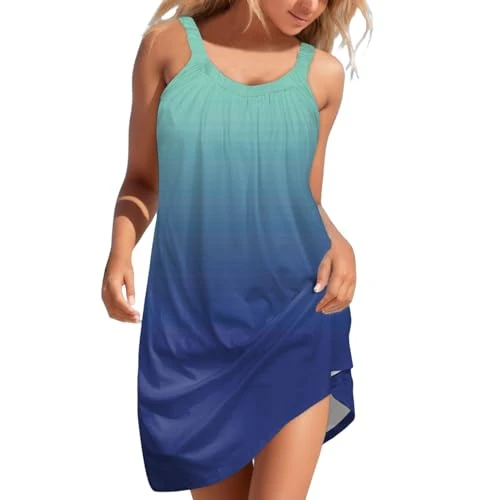 Women's Summer Midi Dress V-Neck 3D Print Plus Size Summer Dresses Party Sweater Dress Casual Long Formal Dress for Women Green