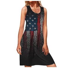 Women's Summer Spaghetti Strap Casual Swing Tank Beach Cover Up Dress with Pockets Dress with Shorts Built in Womens Sun Dresses Women Tweed Blazer and Skirt (Black, L)