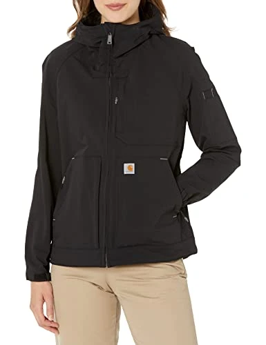 Women's Super Dux Relaxed Fit Lightweight Hooded Jacket, Black, L
