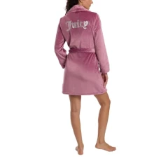 Women's Super Soft Luxe Plush Shawl Collar Robe, Iced Purple, L-x-L