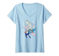Womens Superman Real Men V-Neck T-Shirt Womens Superman Real Men V-Neck T-Shirt