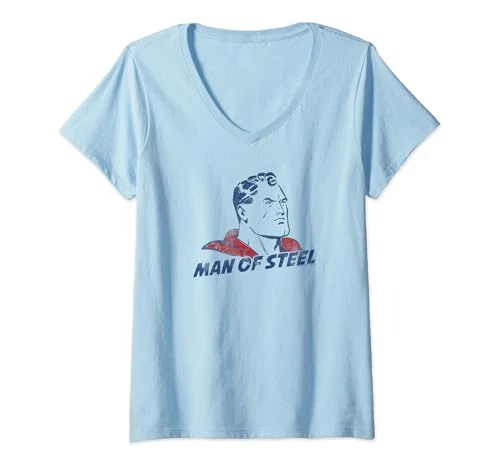 Womens Superman The Man V-Neck T-Shirt