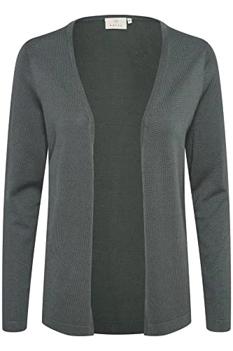 Women's Sweater Cardigan Shorts Regular Fit Basic Open-Front, Balsam Green, XL