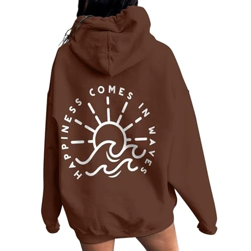 Womens Sweater Tops, Swearshirt Women, Tops For Women Uk Plus Size, Ladies Zipped Hoodie, Womens Casual Tops, Brown Hoodie, Womens Long Sleeve Tshirt, Women Tunic, Ladies Sweatshirts And Hoodies