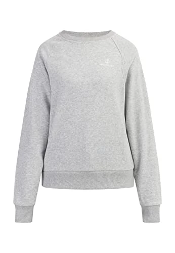 Women's Sweatshirt with Crew Neck, Light Grey (Light Grey Blend), S