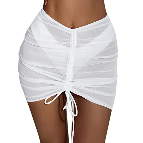 Women's Swim Shorts Long Tie Side Drawstring Swimming Shorts Swimming Costume for Women Women's Capri Swim Leggings Long Bikini Shorts Boardshorts Mum Birthday Gifts Ski Snow