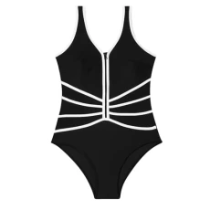 Women's Swimming Beach V Neck Swimsuit Elastic Waist Tankini Women's Sexy Sling Breathable Bikini Brazilian Style String Backless Bikini Set Skinny Fashionable Swimsuits, black, L