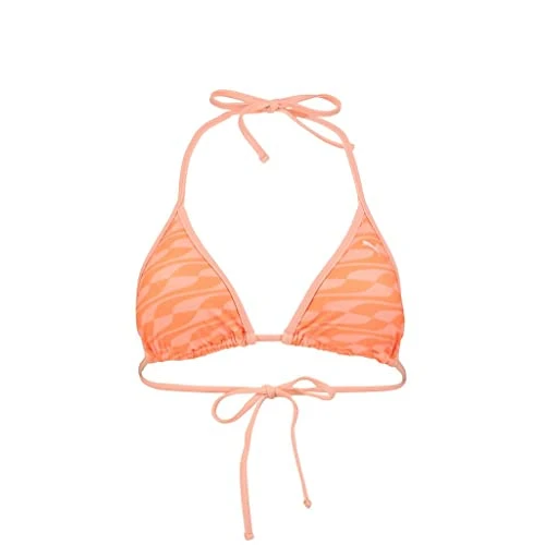 Women's Swimwear Formstrip Triangle Top Bikini, Peach Combo, Small