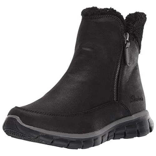 Women's Synergy Ankle boots, Black Black Micro Leather Faux Sherpa Bbk, 5 UK