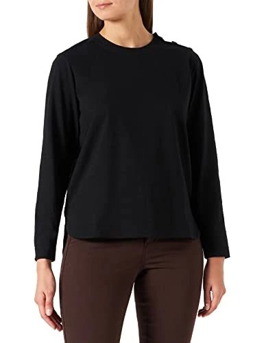 Women's T-Shirt M/L 37BZD1027 Long Sleeve, Black 100, L