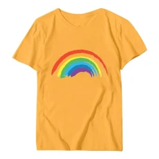 Women's T-Shirt with Floral Print Crew Neck Casual Short Sleeve T-Shirt Comfortable Stylish T-Shirt Female Short Sleeve Print, yellow, M Women's T-Shirt with Floral Print Crew Neck Casual Short Sleeve T-Shirt Comfortable Stylish T-Shirt Female Short Sleeve Print, yellow, M