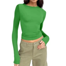 Women's T Shirts Women's Pima Cotton Sports T-Shirt Short Sleeve Workout Shirts Crewneck Running Yoga Top Black Bikini Tops for Women UK T-Shirts (Green, XL)
