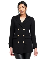 Womens Tailored Blazer Jacket Black