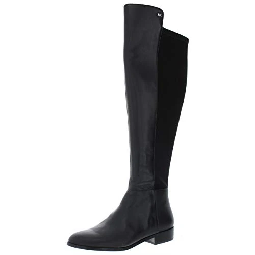 Women's Tall Leather Bromley Flat Boots, Black, Size 5.5 US / 3.5 UK US