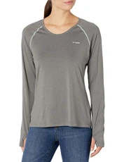 Women's Tamiami Heather Knit Long Sleeve Shirt, City Grey/New Mint, Small Women's Tamiami Heather Knit Long Sleeve Shirt, City Grey/New Mint, Small