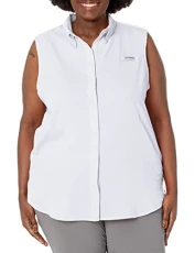 Women's Tamiami Sleeveless Shirt, White, Large Women's Tamiami Sleeveless Shirt, White, Large
