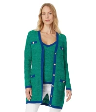 Women's Tannery Sweater Set, Deep Lagoon Moonlight Tweed, XS