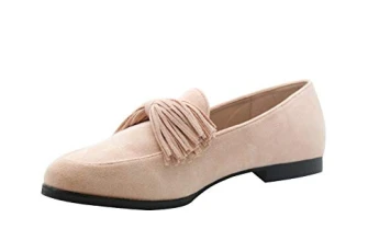Womens Tassels Bow Loafers Ladies Fringe Flats Office Pumps School Shoes Size Pink Fringe Ballerina 