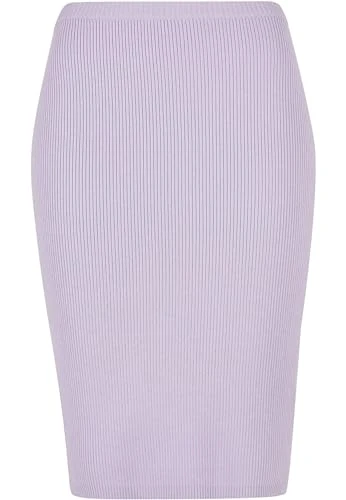 Women's Tb5058-ladies Rib Knit Midi Skirt, Fliederfarben, XXL