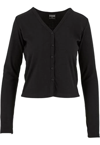 Women's Tb7001-ladies Rib Cardigan, Black, XL