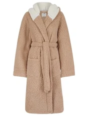 Women's 'Teddy' Chunky Fleece Hooded Dressing Gown