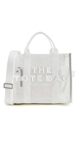 Women's The Mesh Medium Tote Bag, White, One Size