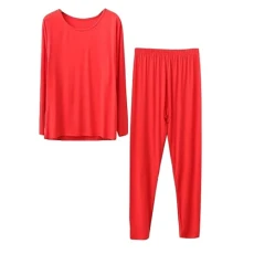 Womens Thermal Underwear Sets Winter Crew Neck Long Sleeve Johns Thick Thermal Base Layer Tops Bottoms Leggings Set Plus Size Soft Lightweight Classic Breathable Warm Tops Bottoms Travel Essentials