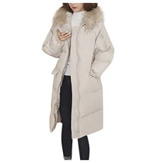 Women's Thick Softshell Jacket Coat Transition Jacket Women's Fashion Outerwear Coat Jacket Long Cotton Lined Soft Warm Long Jackets Pocket with Hood Women's Lightweight Long Sleeve Puffer Coat