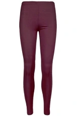 Womens Thin Ribbed Skinny Fit Stretchy Full Ankle Length Jegging Leggings Wine