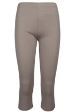 Womens Thin Ribbed Stretchy Casual Fitness Cropped 3/4 Jeggings Leggings