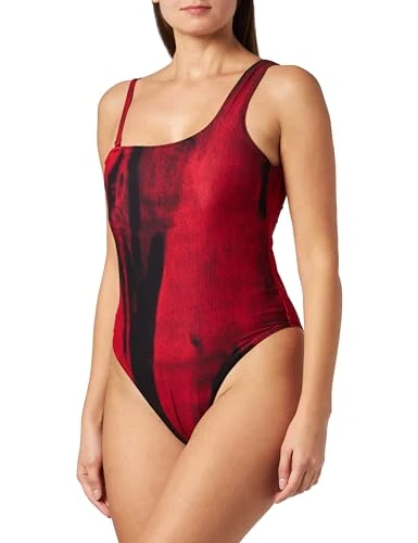 Women's Tie dye Swimsuit, Open Red, XS