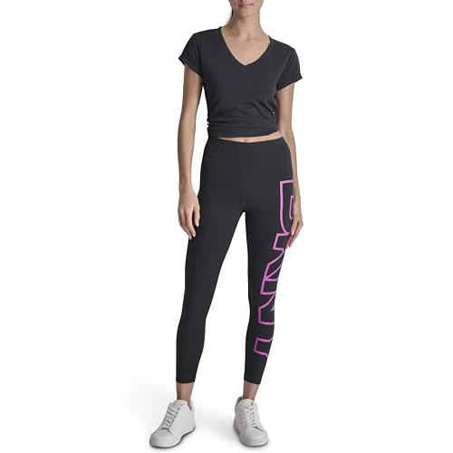 Women's Tight Exploded Logo High Waist Balance Compression Legging HW 7/8 Taping, Orchid Glow, XL