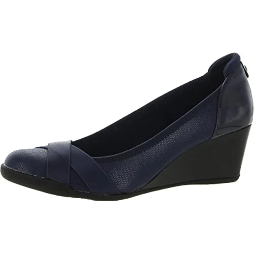 Women's Timeout Wedge Heel Pump, Navy, 7.5 UK