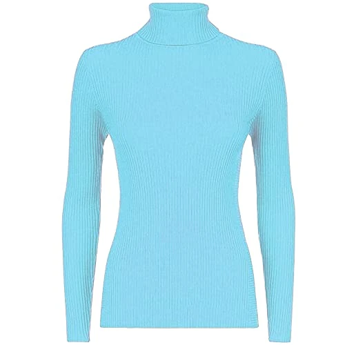 Womens Tops For Women UK Plus Size Tops Ladies Jumpers For Women UK Knitting Patterns Womens Long Sleeve Tops Turtle Neck Tops For Women Going Out Tops Mint 8-10