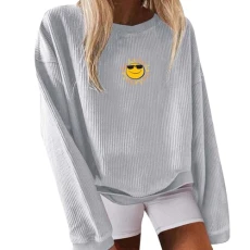 Womens Tops Oversized Jumper Women Blouses for Women UK Long Sleeve Tops Crew Neck Sweatshirt Modern Fit Cute Blouses Funny Casual Tops Work Oversized Sweatshirt Grey