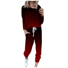 Women's Tracksuit Casual Long Sleeve Sweatshirt and Long Trousers Jogging Suit 2-Piece Set Sportswear Cotton Sports Leisure Suit Fashion Colour Block Tracksuit Autumn Winter Yoga Outfit, Z19