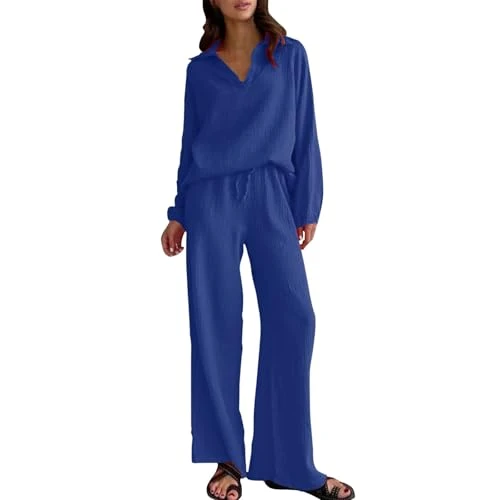 Women's Tracksuits Elegant Winter Tracksuit Women Summer Sports Fitness Training Sweatshirt Soft Zip Suit Home Woman Loose Suit for Spring and Autumn, blue, L