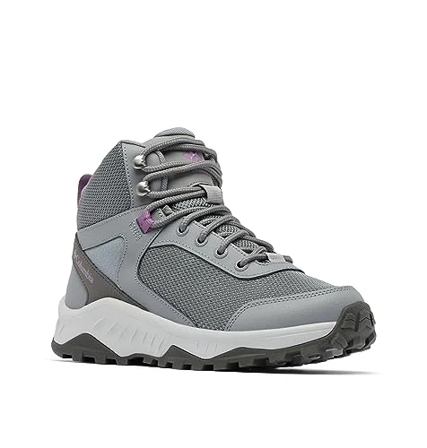 Women's Trailstorm Ascend Mid WP waterproof mid rise hiking boots, Grey (Ti Grey Steel x Dark Lavend