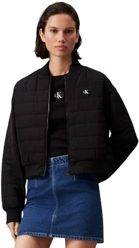 Women's Transitional Bomber Jacket, Black (Ck Black), M