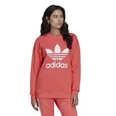 Women's Trefoil Crew Sweatshirt, Semi Turbo, X-Small Women's Trefoil Crew Sweatshirt, Semi Turbo, X-Small