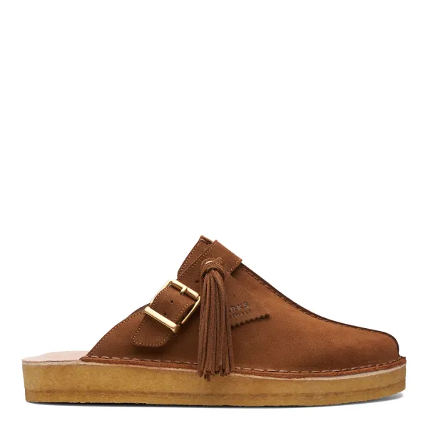 WoMens Trek Mule Caramel Suede Shoes - Size 4 - Beige