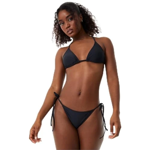 Womens Triangle Bikini Top Black XS