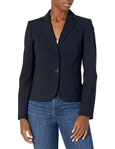 Women's Two Button Lux Suit Blazer, Navy, 20